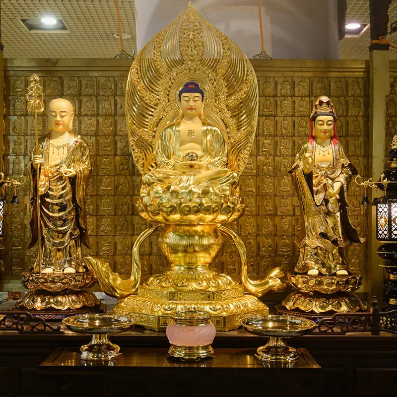 128厘米台湾镀金纯铜佛像